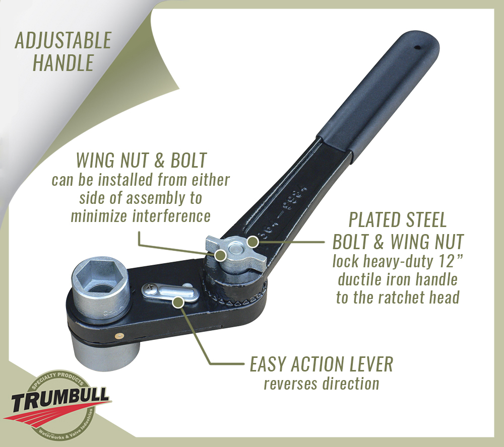 Adjustable Handle Double Socket Ratchet Wrenches Trumbull