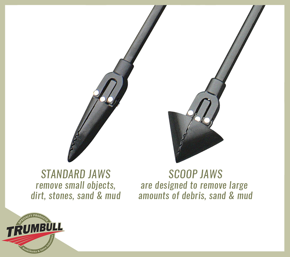 Trumbull 8’ Standard Jaws Valve & Curb Box Cleaner 